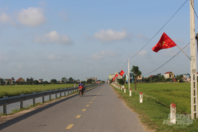 watermark_ntm-truc-chinh-4-0840_20210525_312.jpg Tỉnh lộ ĐT 487 chạy qua xã Trực Chính đã được nâng cấp, sửa chữa và mở rộng. Ảnh: Mai Chiến.