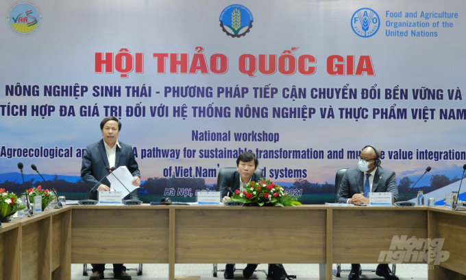 GS.TS Nguyễn Hồng Sơn, Giám đốc Viện Khoa học Nông nghiệp Việt Nam phát biểu khai mạc Hội thảo. Ảnh: Bảo Thắng.