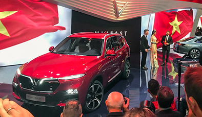 VinFast cars were first launched in Europe. Photo: TGCC.