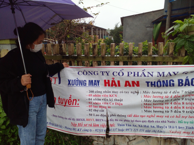 Dù có một số doanh nghiệp ở Quảng Trị đang tuyển việc làm nhưng vẫn không có sức hút đối với lao động địa phương. Ảnh: Công Điền