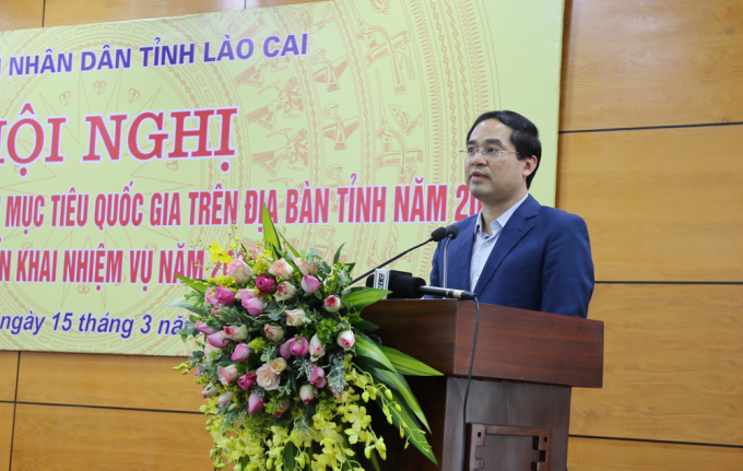 Ông Trịnh Xuân Trường, Chủ tịch UBND tỉnh Lào Cai nhấn mạnh yếu tố chủ động trong thực hiện các chương trình mục tiêu quốc gia tại địa phương. Ảnh: HĐ.