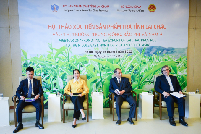 The webinar promotes tea products and helps Lai Chau province's businesses access market information. Photo: Tung Dinh.