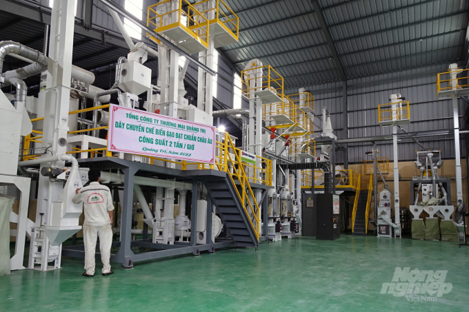 Gạo hữu cơ của Công ty Thương mại Quảng Trị rộng cửa xuất sang thị trường châu Âu. Ảnh: Công Điền.
