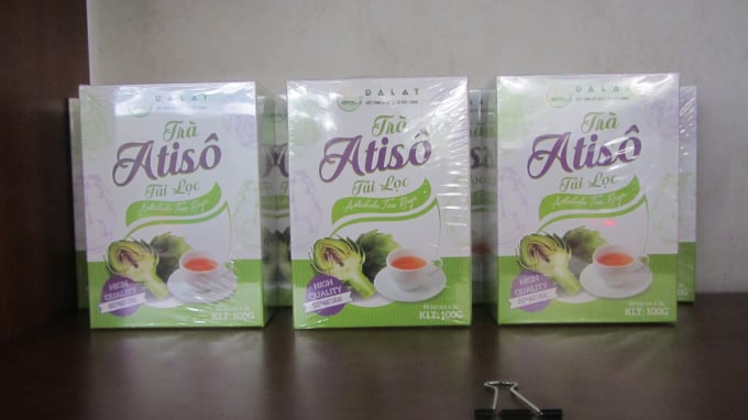 8-1708_20220808_910.jpg Một sản phẩm atisô của HTX Atisô Thuận Phát. Ảnh: Hải Tiến.