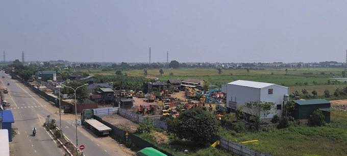 Một góc dự án Cụm công nghiệp Trung Nguyên, huyện Yên Lạc, tỉnh Vĩnh Phúc có quy mô 20 ha với tổng số vốn đầu tư hạ tầng dự kiến là 215,028 tỷ đồng. Ảnh: PV.