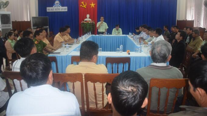 Để chuẩn bị tốt nhất cho vụ ép 2022 - 2023, Nhà máy đường An Khê đã họp bàn cùng các ngành chức năng và nông dân để tháo gỡ những vướng mắc. Ảnh: V.Đ.T.
