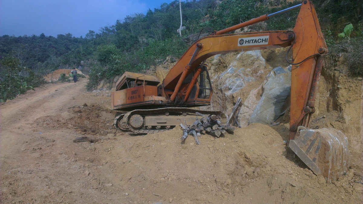 Hiện trường khai thác