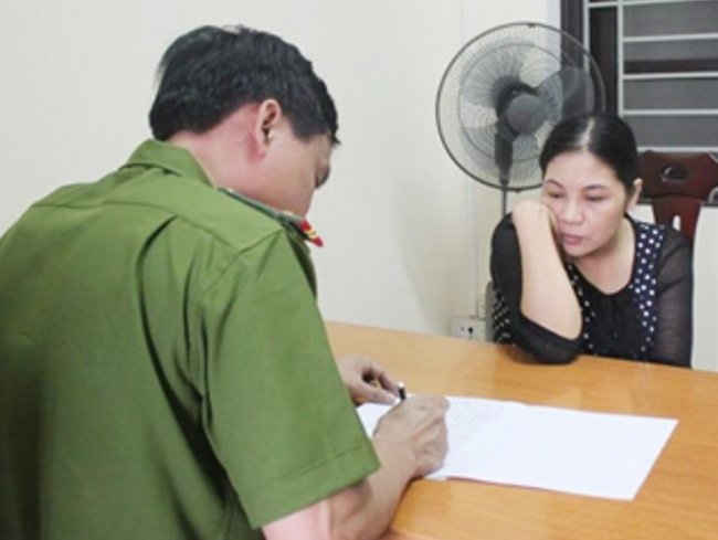 Cơ quan công an đang lấy lời khai đối tượng Oanh