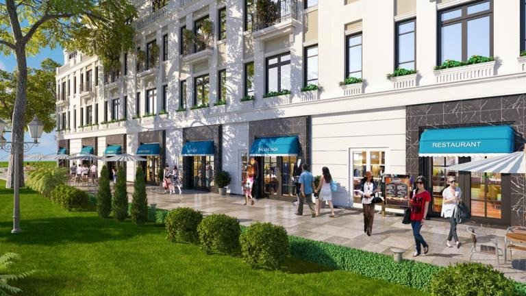 Phối cảnh khu nhà phố thương mại Vincom Shophouse Hải Phòng