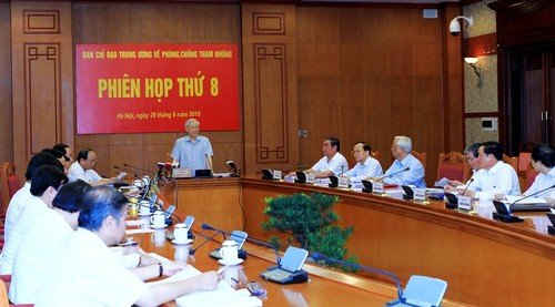 Phiên họp thứ 8 của Ban Chỉ đạo Trung ương về phòng, chống tham nhũng