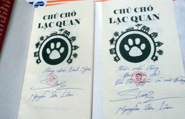 Chỉ một dòng đề tặng nhưng anh đã đem lại cả thông điệp cho những người may mắn hơn mình về tinh thần vượt khó, vươn lên và luôn lạc quan với cuộc sống