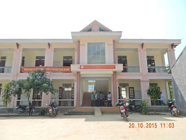 Trạm Y tế xã Quang Phong nơi xẩy ra cái chết thương tâm của cháu bé 3 tháng tuổi