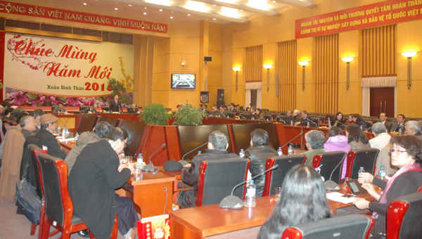 Quang cảnh buổi gặp mặt sáng 29/1