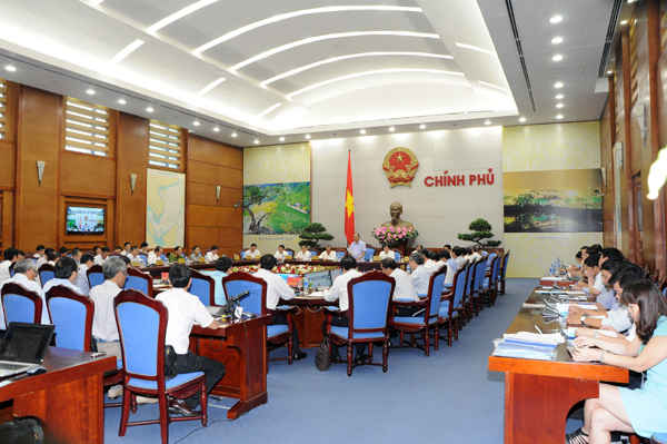 Toàn cảnh đầu cầu từ Văn phòng Chính phủ
