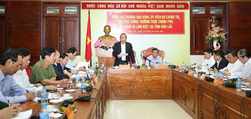 Phó Thủ tướng Thường trực Chính phủ Trương Hoà Bình làm việc với Lãnh đạo tỉnh Đắk Lắk