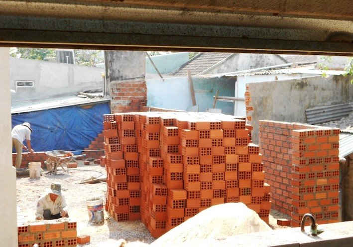 Khu đất mà ông Quảng lấn chiếm để xây dựng nhà ở trái phép.