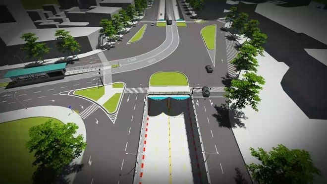 Phối cảnh hầm chui nút Điện Biên Phủ - Nguyễn Tri Phương