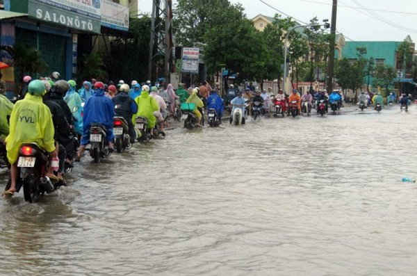 Ngập úng trên địa bàn quận Cẩm Lệ (TP. Đà Nẵng)