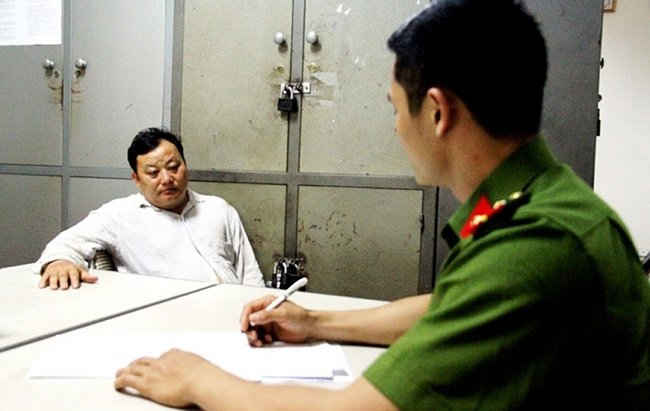 Đối tượng Thào Seo Lử tại cơ quan Công an