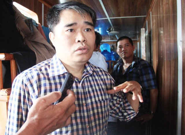 Ông Bùi Thanh Hải, Giám đốc Công ty TNHH Ô tô Đông Hải, đại diện quyền phân phối máy Doosan tại Việt Nam trao đổi với cơ quan báo chí.