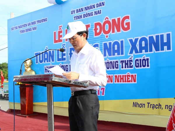 :  Phó Chủ tịch UBND tỉnh Đồng Nai Võ Văn Chánh phát biểu chỉ đạo tại Lễ phát động