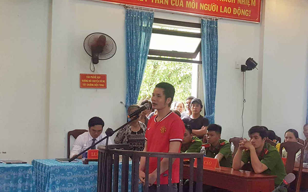 Bị cáo Thạnh tại phiên tòa