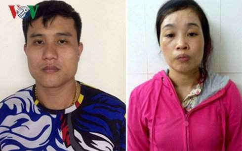 Đối tượng Phan Văn Sơn và Lưu Thị Thanh Thảo tại cơ quan điều tra.