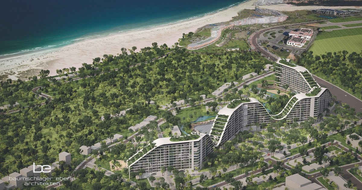 The Coastal Hill trải dài trên sườn đồi, hướng trọn vẹn biển Quy Nhơn tuyệt đẹp