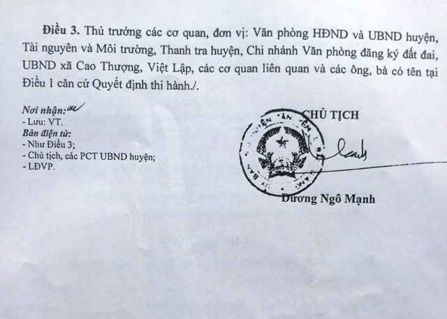 Kết quả của Tổ thanh tra đã có nhưng để cho