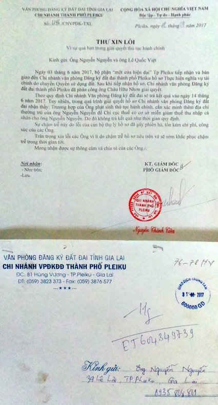 Thư xin lỗi công dân