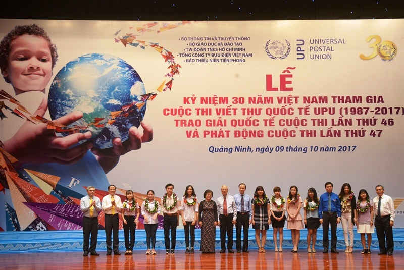 Trao gải và phát động cuộc thi viết thư quốc tế UPU lần thứ 47