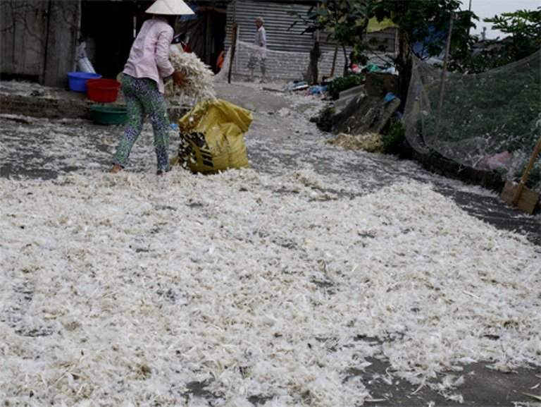  Tái chế phế liệu gây ô nhiễm ở làng nghề Triều Khúc, xã Tân Triều (huyện Thanh Trì).
