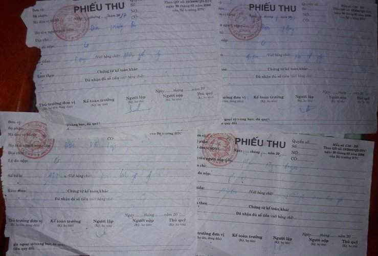 Phiếu thu nội bộ UBND xã Quảng Châu dùng để thu lệ phí chứng thực trái quy định