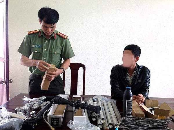 Súng tự chế do Công an Gia Lai thu giữ
