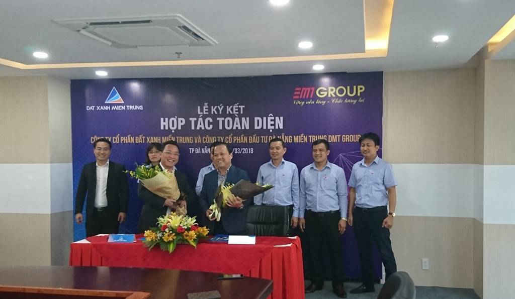 Công ty CP Đất Xanh Miền Trung và Công ty CP Đầu tư Đà Nẵng - Miền Trung (DMT Group) ký kết hợp tác chiến lược toàn diện