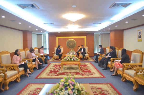 Toàn cảnh buổi tiếp. Ảnh: Hưng Nam