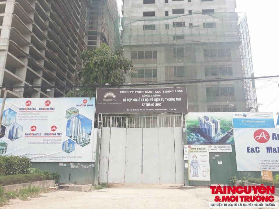 Dự án Tổ hợp Nhà ở xã hội và dịch vụ thương mại AZ Thăng Long hiện tại đã dừng thi công.