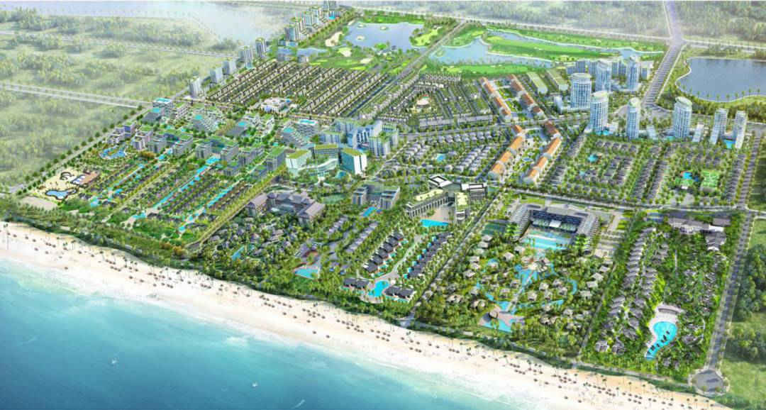 Phối cảnh tổng thể Khu tổ hợp du lịch Sonasea Villas & Resort.
