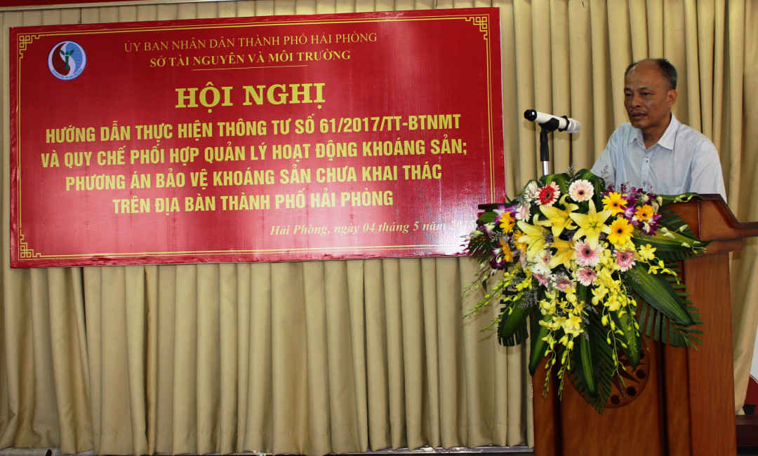 Hải Phòng: Hướng dẫn thực hiện Thông tư 61/2017 của Bộ TN&MT và Quy chế quản lý hoạt động khoáng sản