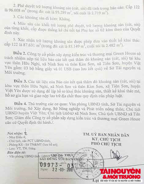 phê duyệt trữ lượng 2