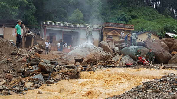 Lũ quét tàn phá huyện Mù Cang Chải tháng 8/2017