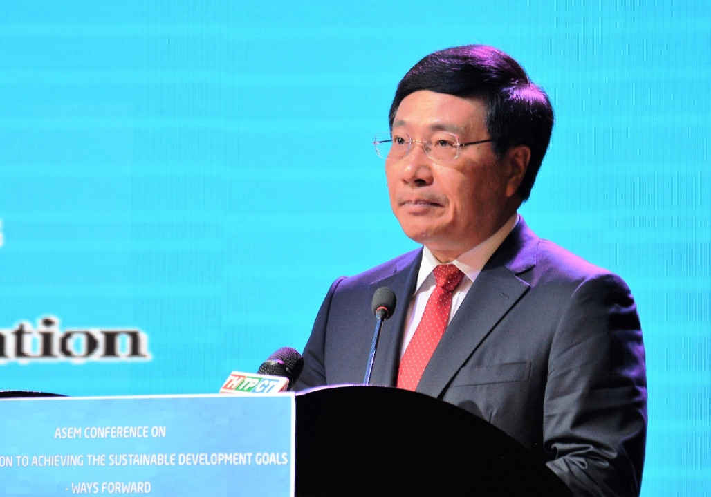 Chú thích ảnh 2 Phó thủ tướng, Phạm Bình Minh phát biểu tại Hội nghị