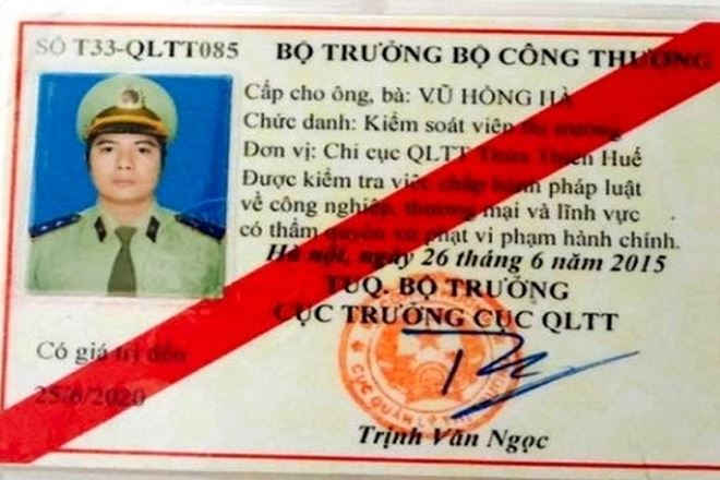 Thẻ ngành mà Hà đã lợi dùng để lừa đảo