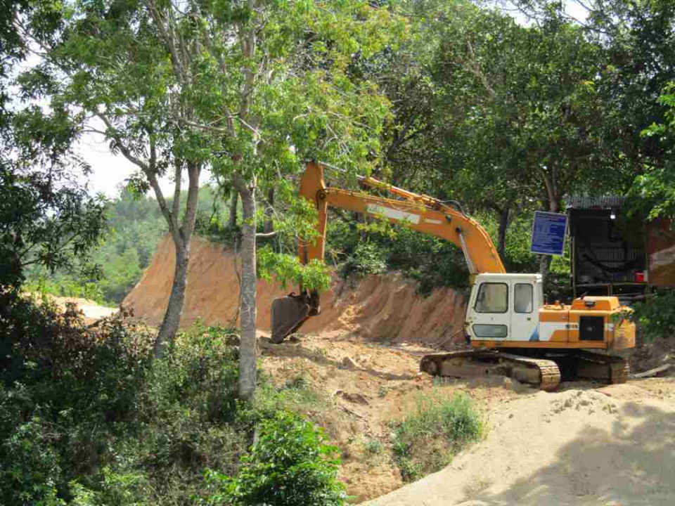 Vị trí Công ty TNHH Xây dựng Việt Phát Đạt đang khai thác mỏ cát suối Cây Đu tại Soi Điều cụm 3, thôn Bình Nông, xã Xuân Lâm, TX. Sông Cầu khiến người dân phản đối