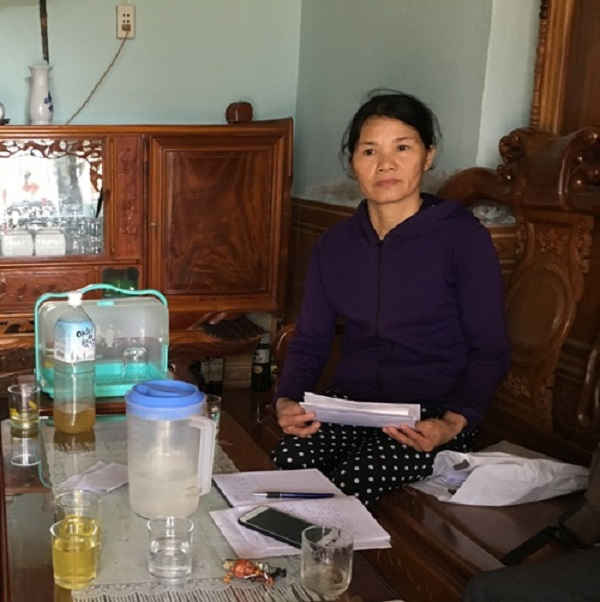 Bà Hồ Thị Cúc bức xúc việc đất mình đang có thời hạn cho thuê lại được cấp GCNQSDĐ cho mỏ cát Lưu Thủy