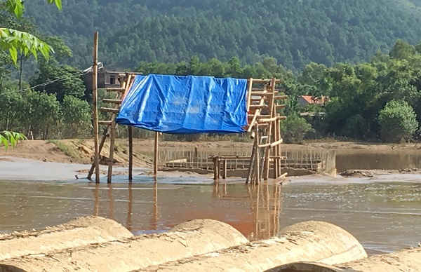 Phần móng đã được tiến hành xây dựng khi chưa được UBND tỉnh cấp phép.