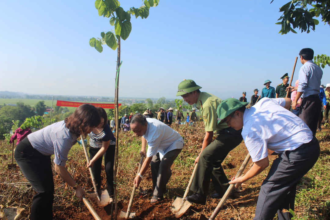 Lễ phát động trồng trên 2.000 cây hoa Ban tại đồi Độc lập