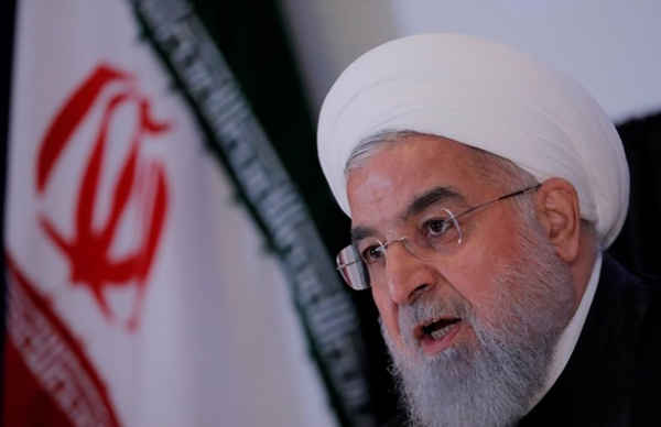 Tổng thống Iran Hassan Rouhani phát biểu tại một cuộc họp báo bên lề phiên họp lần thứ 73 của Đại hội đồng Liên hợp quốc tại trụ sở chính tại New York, Mỹ vào ngày 26/9/2018. Ảnh: Brendan Mcdermid
