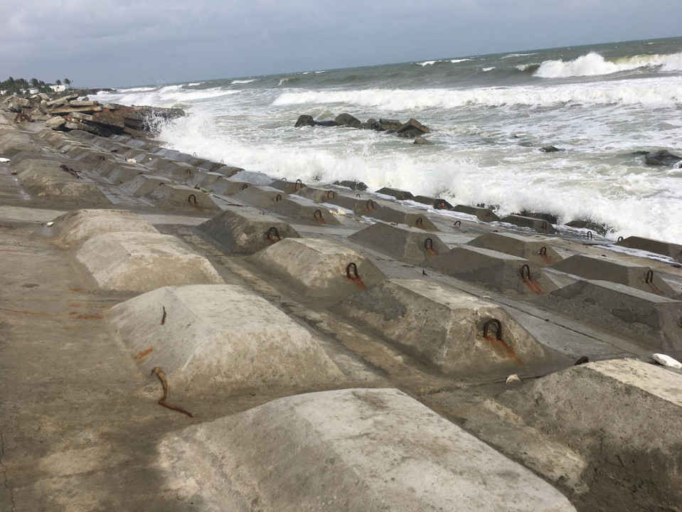 Công tác khắc phục tuyến kè bị sụt lún, hư hỏng cần sửa chữa dài hơn 714m cơ bản đã hoàn thành