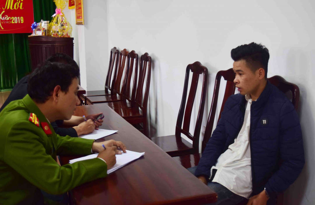 Đối tượng Thành tại cơ quan điều tra